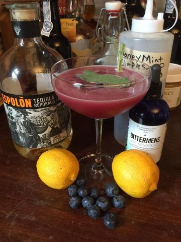 Tequila Sage Blueberry Smash